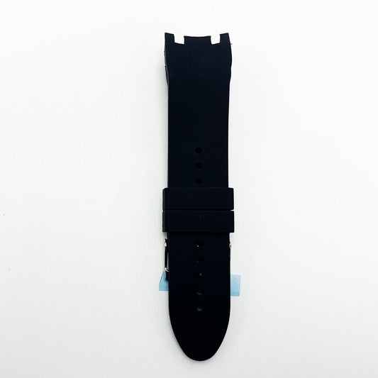 24 MM Silicone Special Double Cut Watch Band Black Color Quick Release Regular Size Watch Strap - Universal Jewelers & Watch Tools Inc.