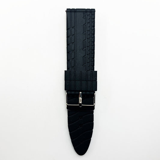 24 MM Silicone Sports Watch Band Black Color Quick Release Regular Size Watch Strap - Universal Jewelers & Watch Tools Inc.