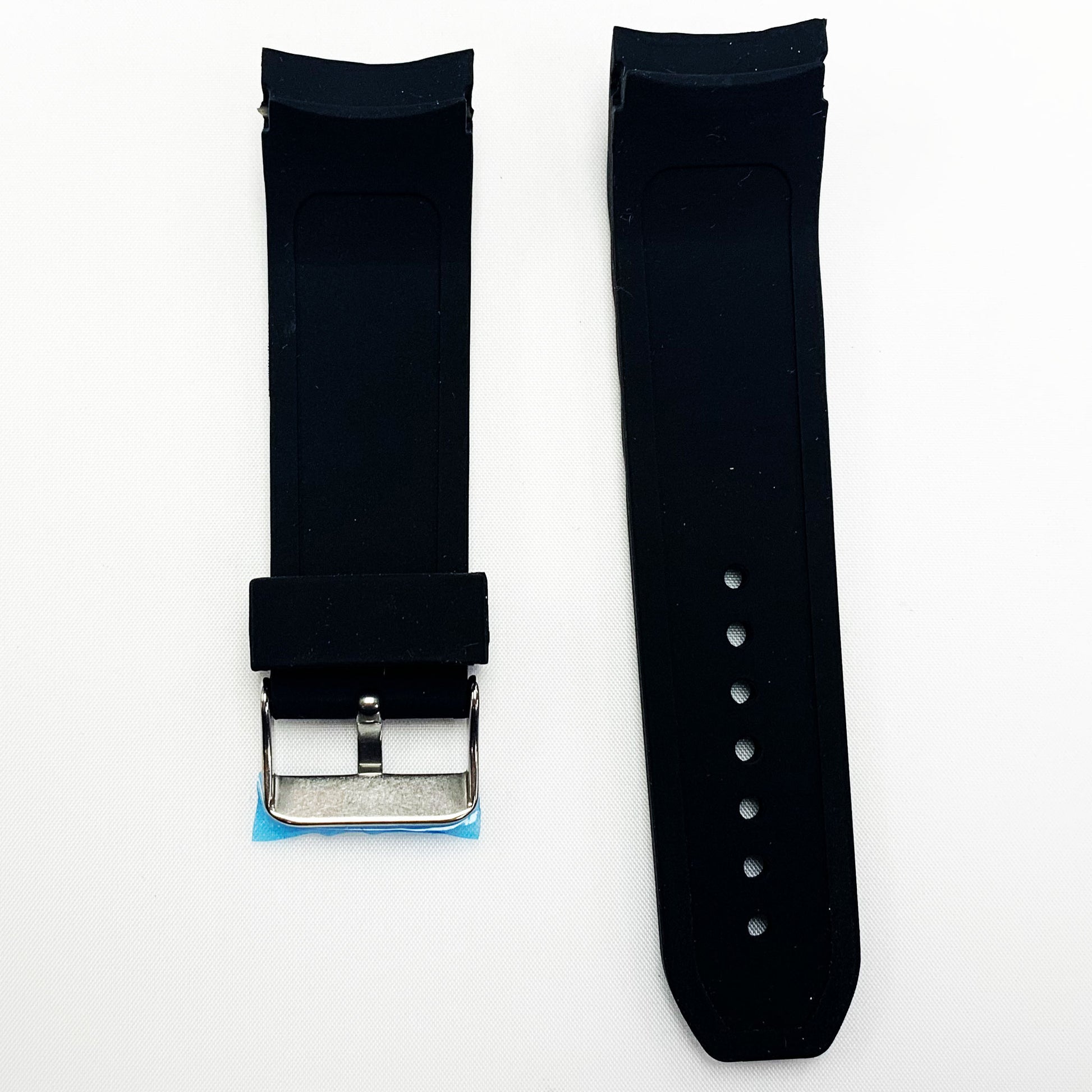 24 MM Special Curve Black Color Silicone Quick Release Regular Size Watch Strap Steel HR - Universal Jewelers & Watch Tools Inc.