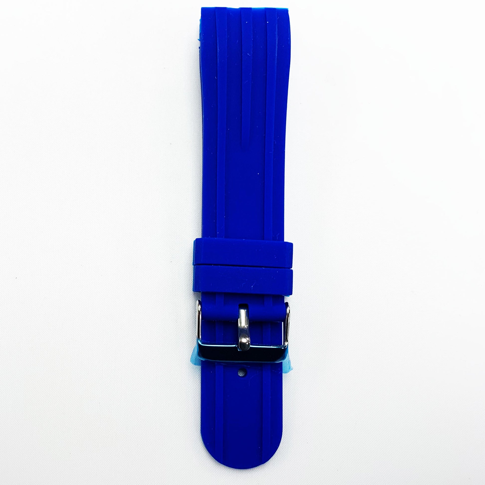 24 MM Special Curve Blue Color Silicone Quick Release Regular Size Watch Strap Steel HR - Universal Jewelers & Watch Tools Inc.