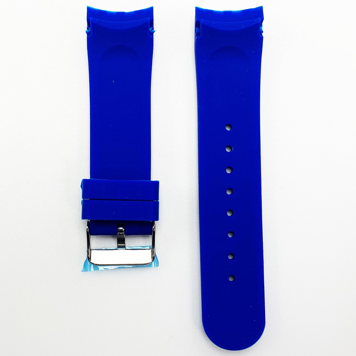 24 MM Special Curve Blue Color Silicone Quick Release Regular Size Watch Strap Steel HR - Universal Jewelers & Watch Tools Inc.
