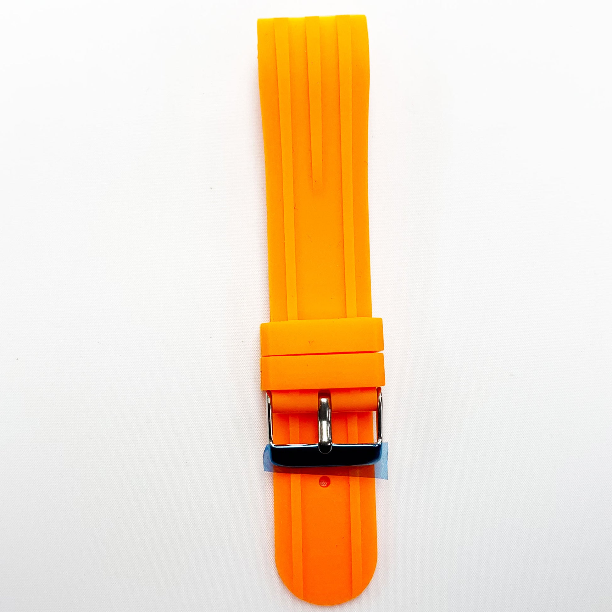 24 MM Special Curve Orange Color Silicone Quick Release Regular Size Watch Strap Steel HR - Universal Jewelers & Watch Tools Inc.