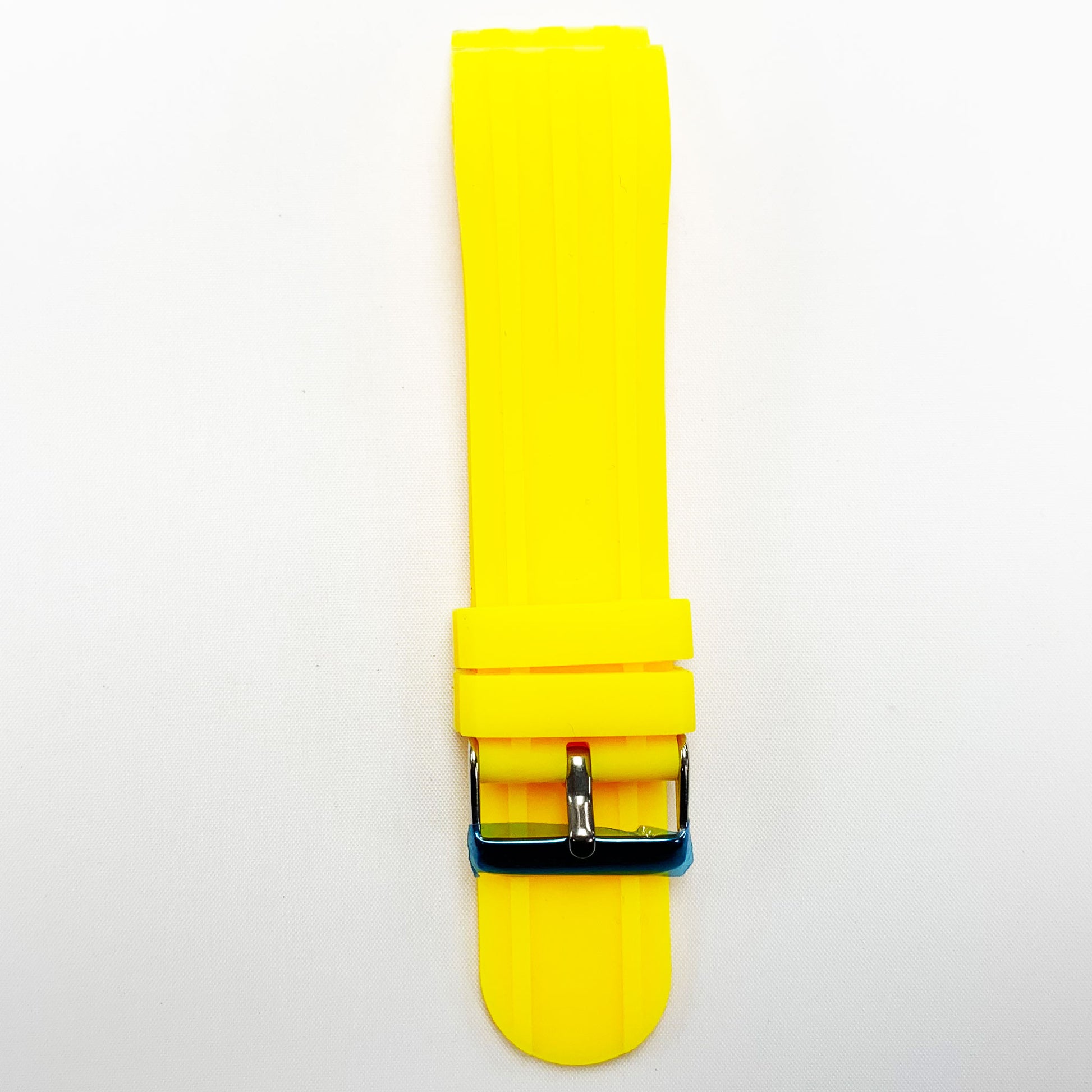 24 MM Special Curve Yellow Color Silicone Quick Release Regular Size Watch Strap Steel HR - Universal Jewelers & Watch Tools Inc.