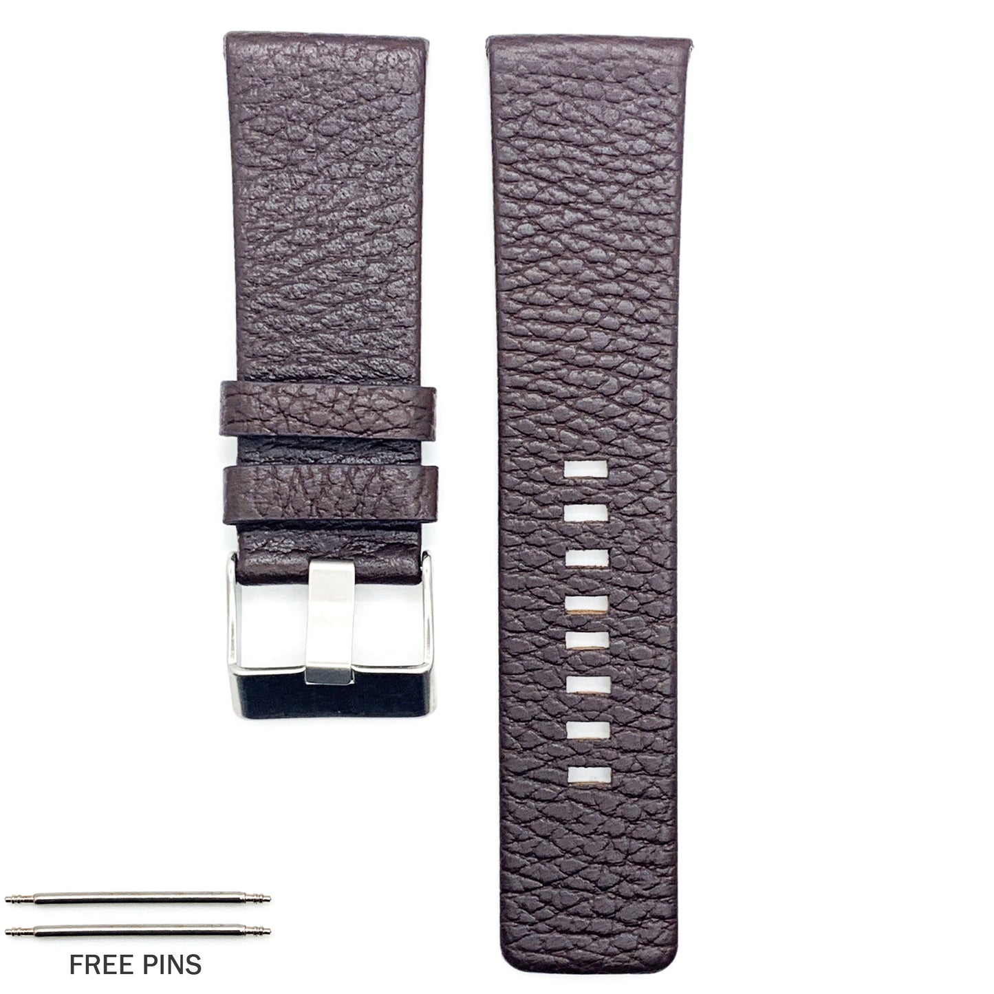 Genuine Leather Watch Band Fits Diesel Watches Black and Brown Watch Band 22 MM to 34 MM - Universal Jewelers & Watch Tools Inc.