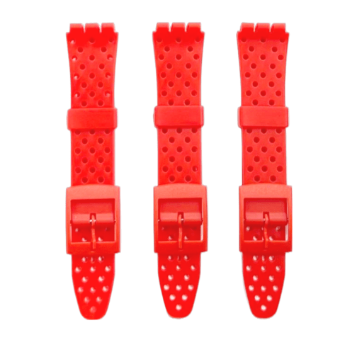 Swatch Replacement Plastic PVC Watch Band Flat with Holes without Pins 17mm - Universal Jewelers & Watch Tools Inc.