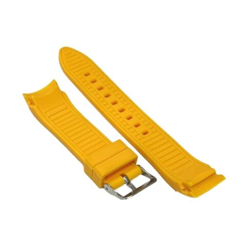 CURVED END DIAMOND TEXTURED SOFT RUBBER SILICONE SPORT WATCH BAND 22MM - Universal Jewelers & Watch Tools Inc.