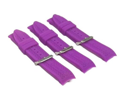 CURVED END RUGGED TEXTURED SOFT RUBBER SILICONE SPORT WATCH BAND 22MM - Universal Jewelers & Watch Tools Inc.