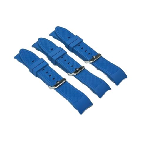 CURVED END DIAMOND TEXTURED SOFT RUBBER SILICONE SPORT WATCH BAND 22MM - Universal Jewelers & Watch Tools Inc.