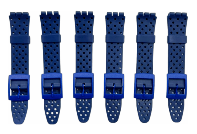 Swatch Replacement Plastic PVC Watch Band Strap with Holes without Pins 17mm - Universal Jewelers & Watch Tools Inc.