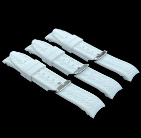 CURVED END RUGGED TEXTURED SOFT RUBBER SILICONE SPORT WATCH BAND 22MM - Universal Jewelers & Watch Tools Inc.