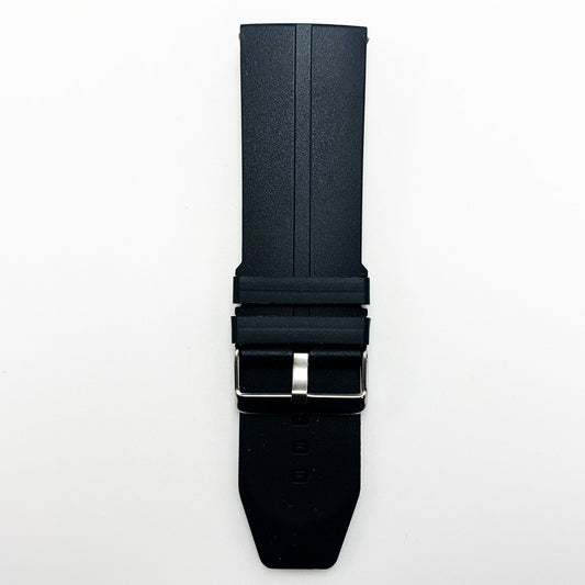 28 MM Silicone with Sports Watch Band Black Color Quick Release Regular Size Watch Strap - Universal Jewelers & Watch Tools Inc.