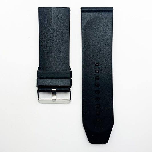 28 MM Silicone with Sports Watch Band Black Color Quick Release Regular Size Watch Strap - Universal Jewelers & Watch Tools Inc.