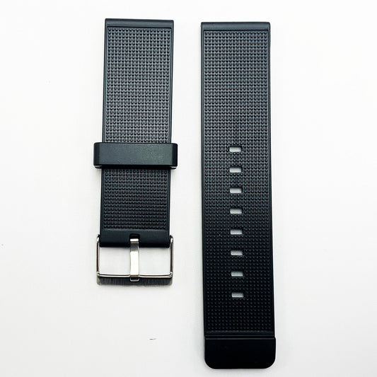 30 MM PVC Textured Watch Band Black Color Quick Release Regular Size Sieko Citizen Watch Strap - Universal Jewelers & Watch Tools Inc.