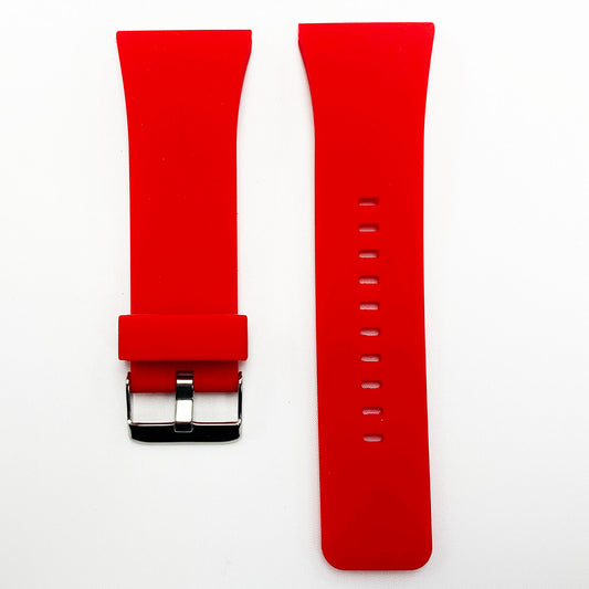 30 MM Silicone Special Watch Band Red Color Quick Release Regular Size Big Watch Strap - Universal Jewelers & Watch Tools Inc.
