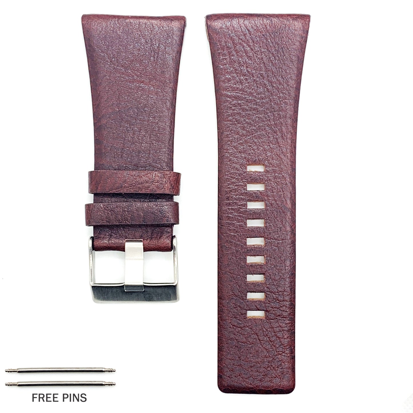 Genuine Leather Watch Band Fits Diesel Watches Black and Brown Watch Band 22 MM to 34 MM - Universal Jewelers & Watch Tools Inc.