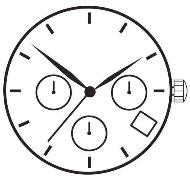 Ronda Watch Movement 5040D 3H 3EYE DT4 | Swisst Made - Universal Jewelers & Watch Tools Inc.