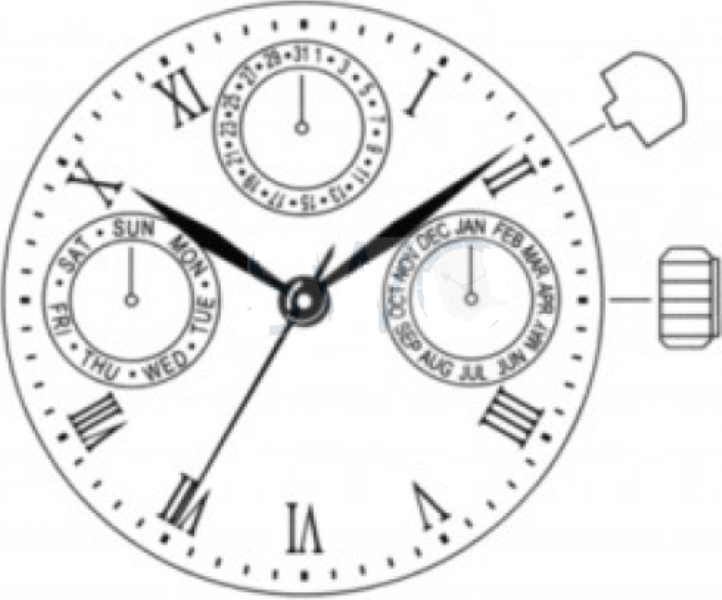 6P05 - Multi - Function Miyota - Citizen Watch Movement Made in Japan - Universal Jewelers & Watch Tools Inc.