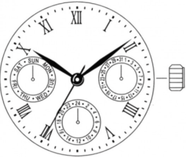 6P29 Miyota - Citizen Multi - Function Movement Made in Japan - Universal Jewelers & Watch Tools Inc.