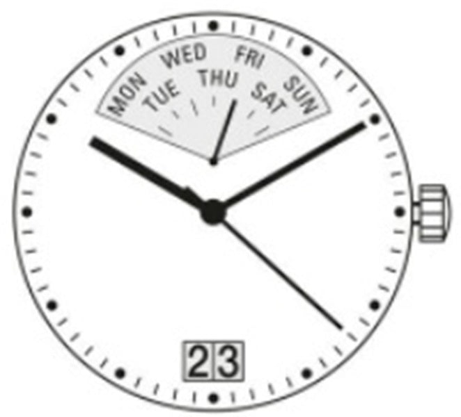 Ronda Watch Movement 7004N Swiss Made 3H BIG DT6 - Universal Jewelers & Watch Tools Inc.