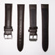 Genuine Leather Watch Band, Brown Padded, Plain, Brown Stitches, 18MM , Regular Size, Stainless Steel Silver Buckle - Universal Jewelers & Watch Tools Inc.