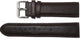 Genuine Leather Watch Band, Dark Brown Padded, Stitched, Brown Thread, 18MM, XL Size, Silver Buckle - Universal Jewelers & Watch Tools Inc.