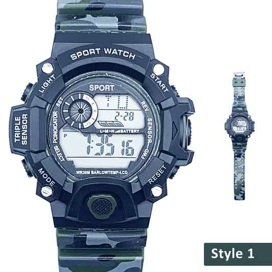 Digital Sports Watch Men 5 Different Styles for Sale Free Shipping in USA - Universal Jewelers & Watch Tools Inc.