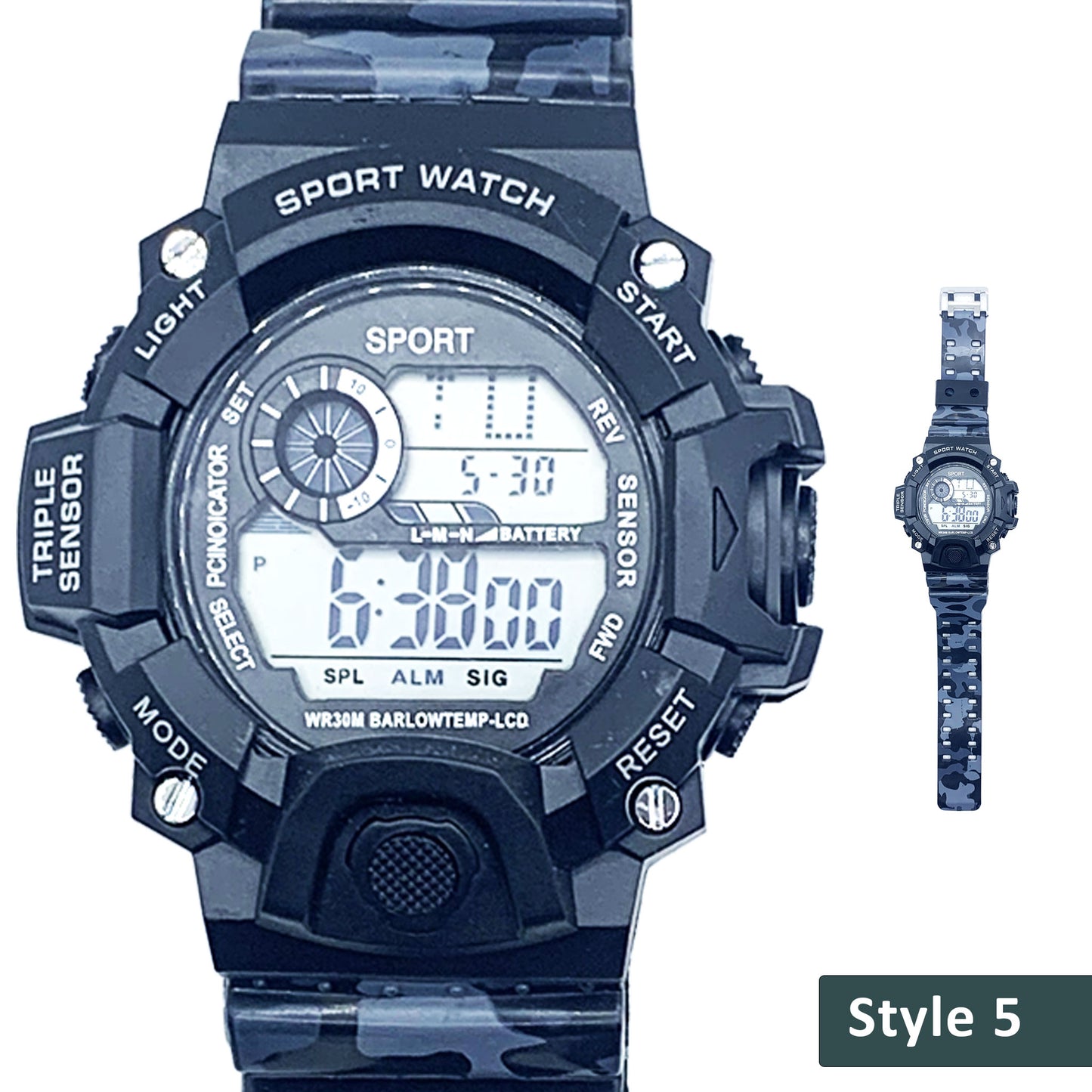 Digital Sports Watch Men 5 Different Styles for Sale Free Shipping in USA - Universal Jewelers & Watch Tools Inc.