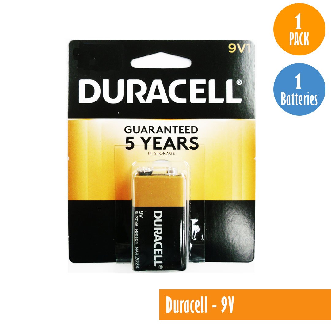 Duracell-9V, 1 Pack 1 Battery, Available for bulk order - Universal Jewelers & Watch Tools Inc.
