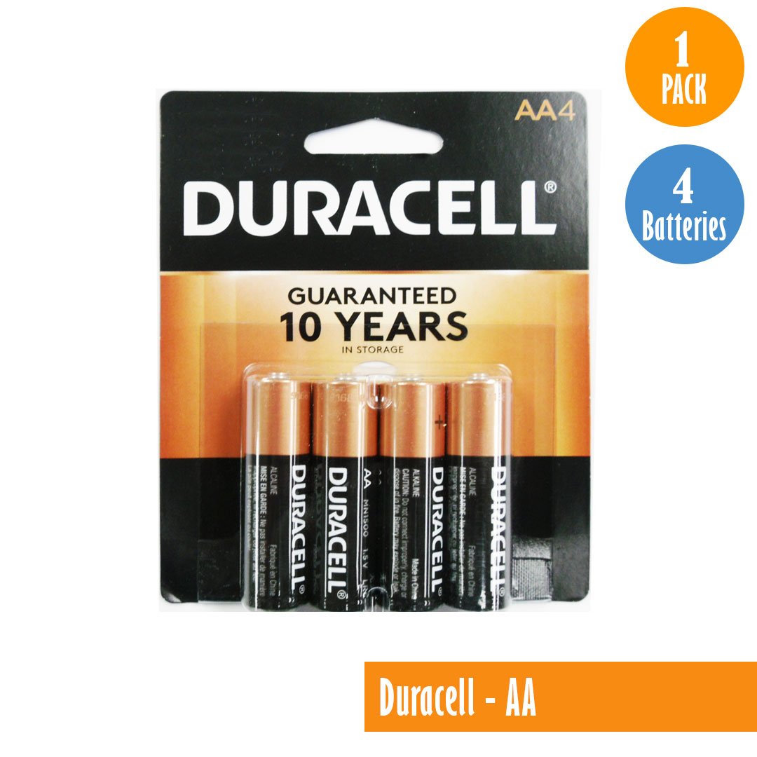 Duracell-AA, 1 Pack 4 Batteries, Available for bulk order - Universal Jewelers & Watch Tools Inc.