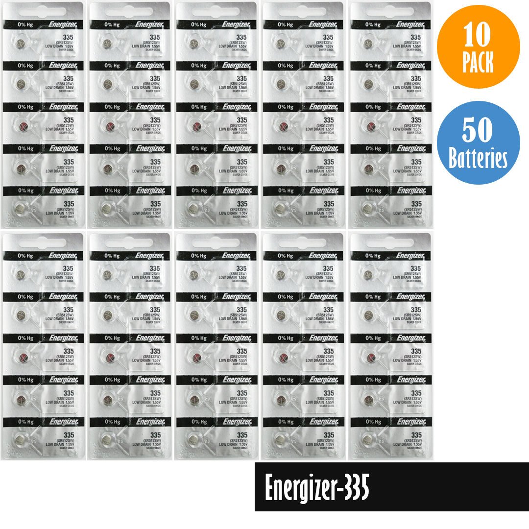 Energizer 335 Watch Battery Replacement, 1 Pack of 5 batteries, SR512S