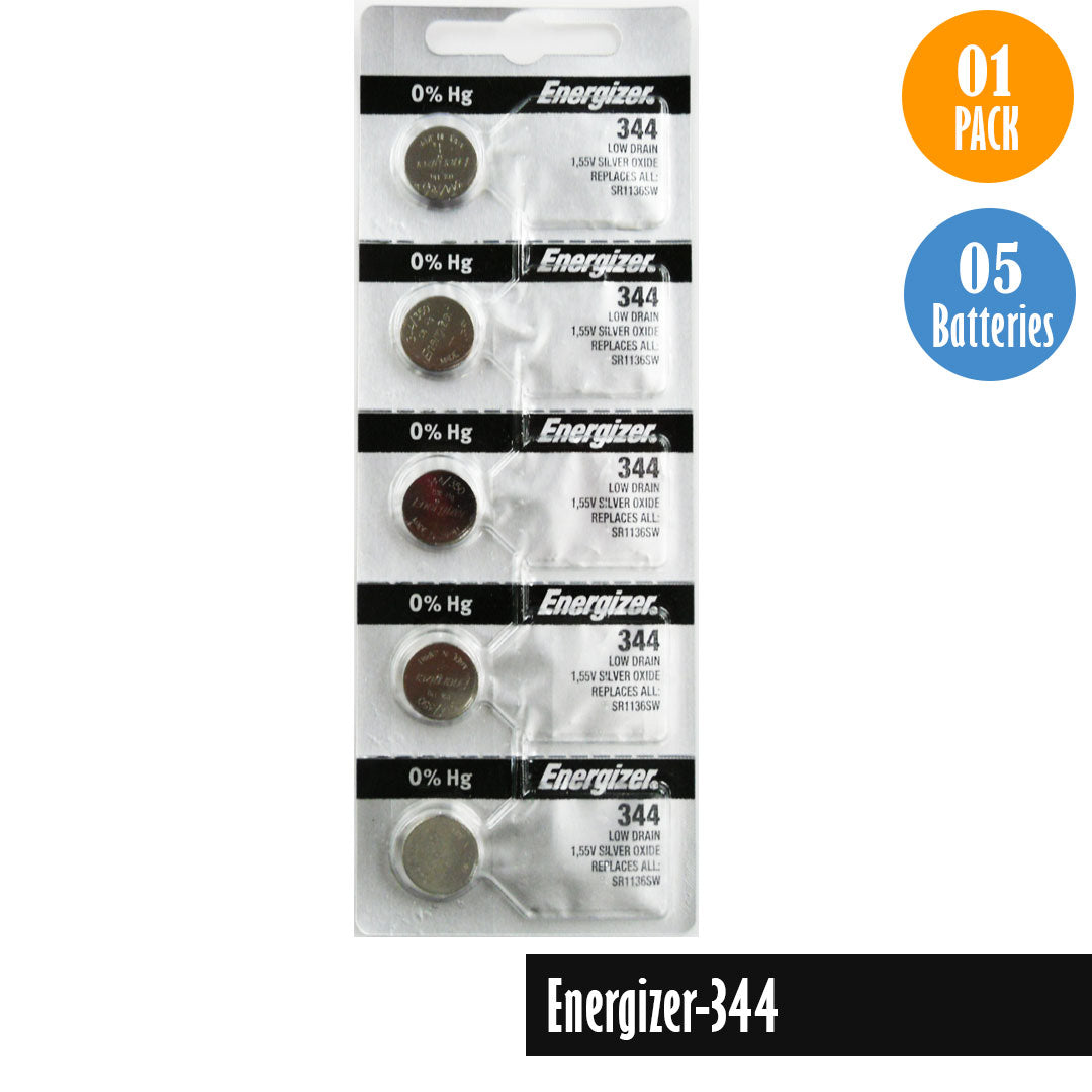 Energizer-344 Watch Battery, 1 Pack 5 batteries, Replaces SR1136SW - Universal Jewelers & Watch Tools Inc.