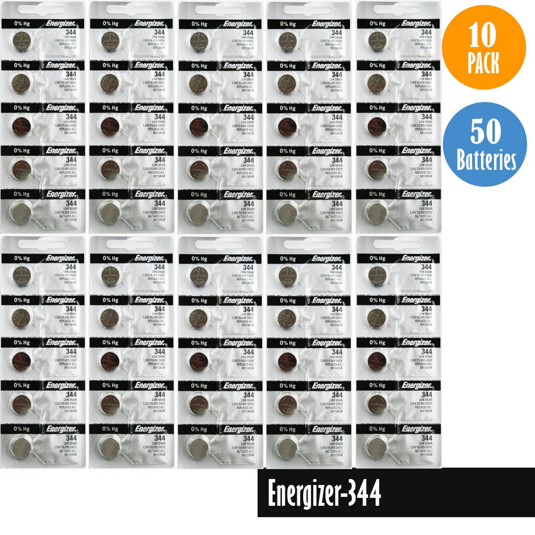 Energizer 344 Watch Battery Replacement ,100 pcs in box batteries, SR1136SW - Universal Jewelers & Watch Tools Inc.