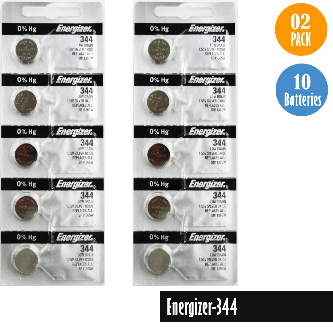 Energizer-344 Watch Battery, 1 Pack 5 batteries, Replaces SR1136SW