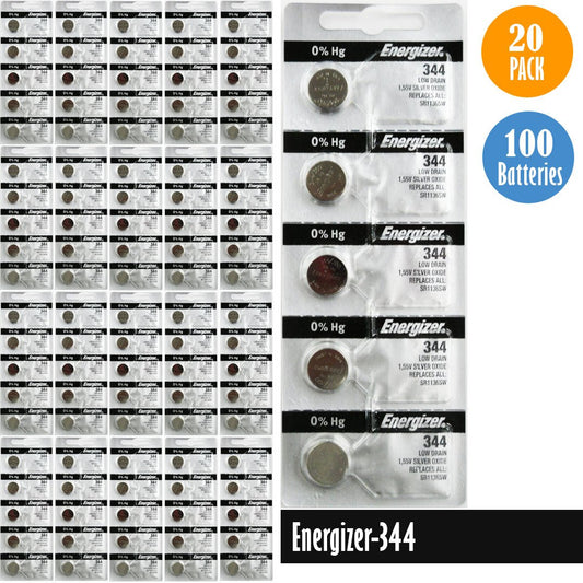 Energizer 344 Watch Battery Replacement ,100 pcs in box batteries, SR1136SW - Universal Jewelers & Watch Tools Inc.