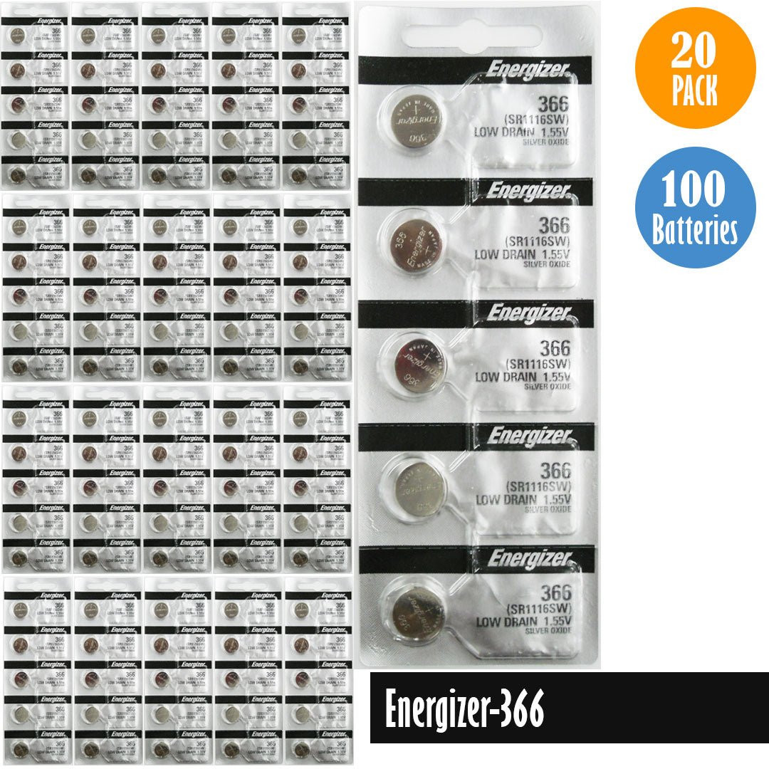 Energizer 366 Watch Battery Replacement, 1 Pack of 5 batteries, SR1116SW - Universal Jewelers & Watch Tools Inc.