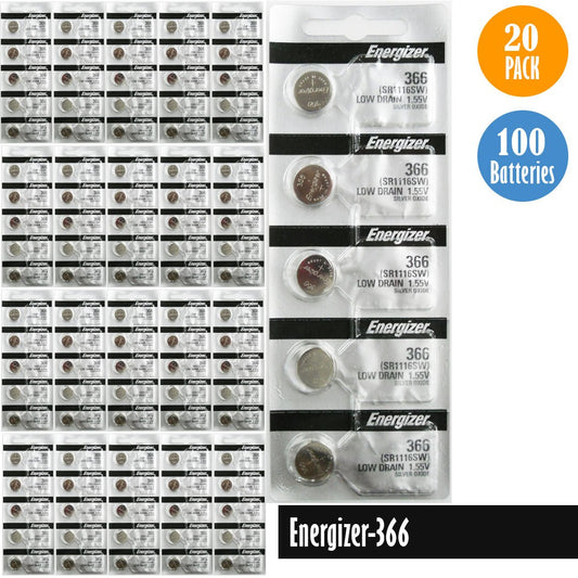 Energizer 366 Watch Battery Replacement, 1 Pack of 5 batteries, SR1116SW - Universal Jewelers & Watch Tools Inc.