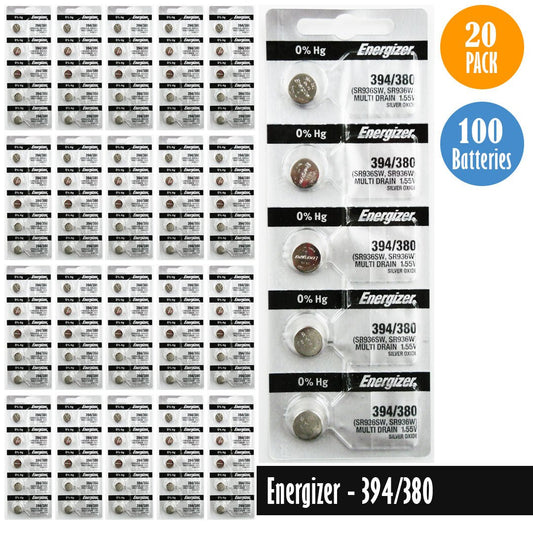 Energizer 394, 380 Watch Battery Replacement, 1 Pack of 5 batteries, SR936SW, SR936W - Universal Jewelers & Watch Tools Inc.