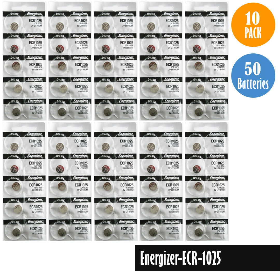 Energizer-ECR-1025 Watch Battery, 1 Pack 5 batteries, Replaces all CR1025