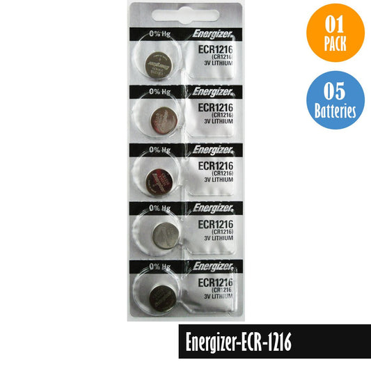 Energizer ECR1216 Watch Battery Replacement, 1 Pack of 5 batteries, CR1216 - Universal Jewelers & Watch Tools Inc.