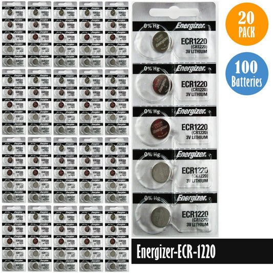 Energizer ECR1220 Watch Battery Replacement, 1 Pack of 5 batteries, CR1220 - Universal Jewelers & Watch Tools Inc.