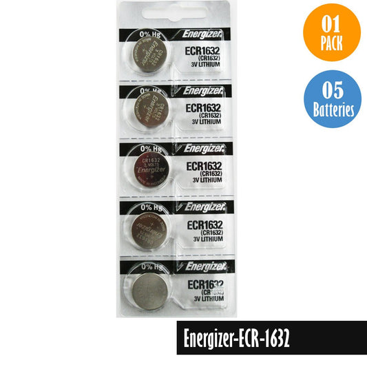 Energizer ECR1632 Watch Battery Replacement, 1 Pack of 5 batteries, CR1632 - Universal Jewelers & Watch Tools Inc.