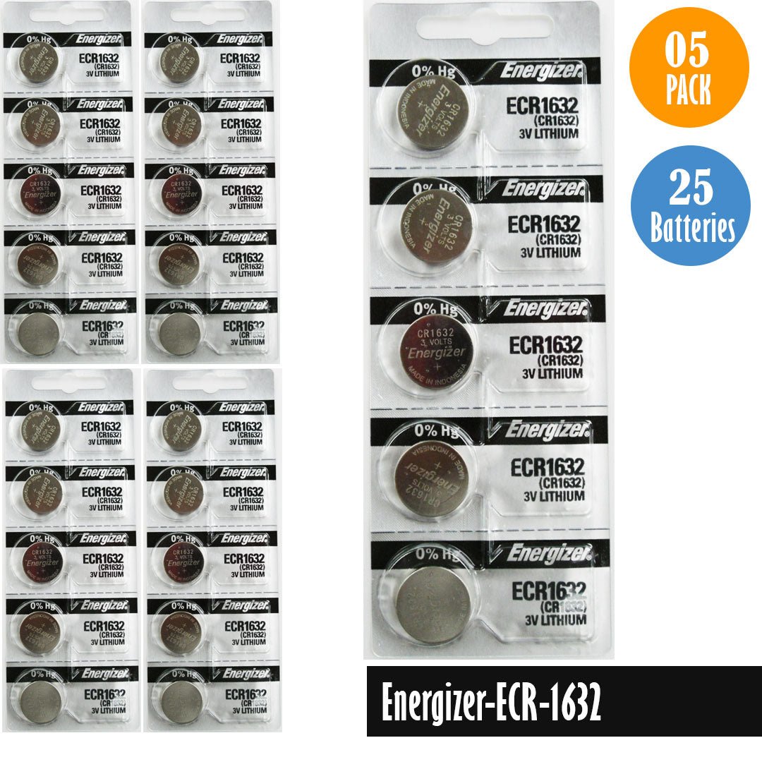 Energizer ECR1632 Watch Battery Replacement, 1 Pack of 5 batteries, CR1632 - Universal Jewelers & Watch Tools Inc.