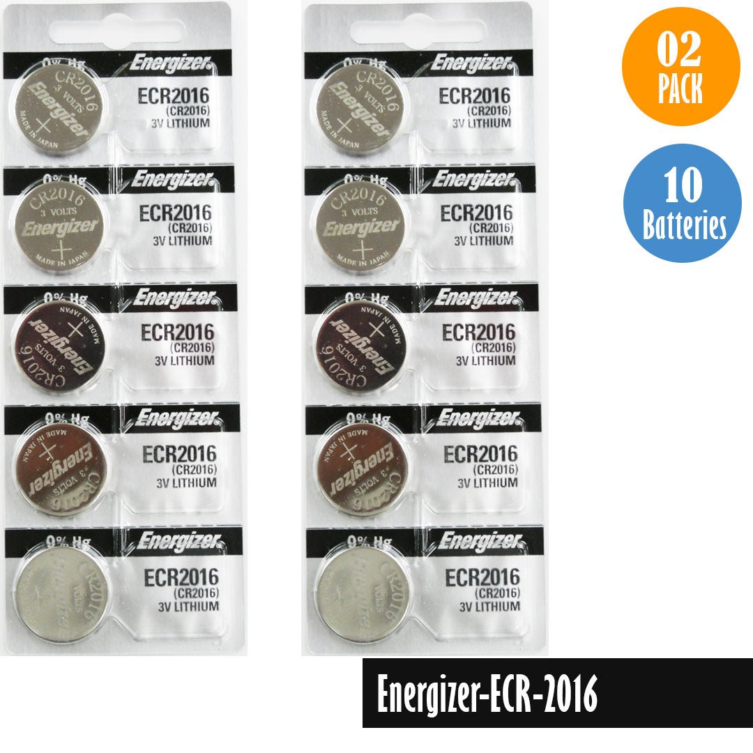 Energizer ECR2016 Watch Battery Replacement, 1 Pack of 5 batteries, CR2016 - Universal Jewelers & Watch Tools Inc.