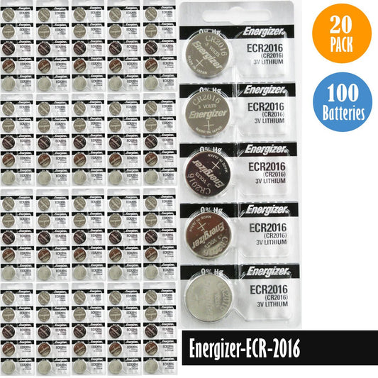 Energizer ECR2016 Watch Battery Replacement, 1 Pack of 5 batteries, CR2016 - Universal Jewelers & Watch Tools Inc.