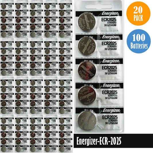 Energizer ECR2025 Watch Battery Replacement, 1 Pack of 5 batteries, CR2025 - Universal Jewelers & Watch Tools Inc.