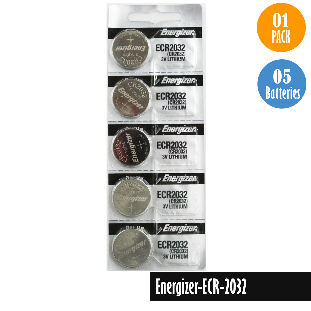 Energizer-ECR-2032 Watch Battery, 1 Pack 5 batteries, Replaces all CR2032 - Universal Jewelers & Watch Tools Inc.