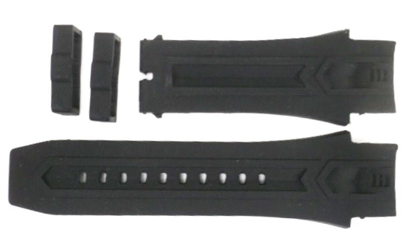 CURVED END SILICONE WATCH BAND BLACK COLOR STRAP 26 mm invicta - Universal Jewelers & Watch Tools Inc.