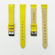 Lizard Style, Ladies Watch Band, 14MM Wide Flat, Regular Size, Yellow Color, Silver Buckle, Genuine Leather Strap Replacement - Universal Jewelers & Watch Tools Inc.