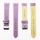 Lizard Watch Band, 18MM Wide Flat, Regular Size, Purple Color, Silver Buckle, Genuine Leather Strap Replacement - Universal Jewelers & Watch Tools Inc.