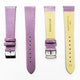 Lizard Watch Band, 20MM Wide Flat, Regular Size, Purple Color, Silver Buckle, Genuine Leather Strap Replacement - Universal Jewelers & Watch Tools Inc.